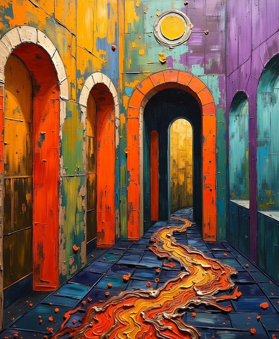 A River Indoors — an artwork from the Visual Poetry collection